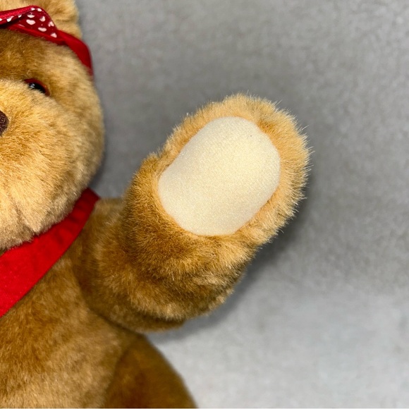 Hallmark Post Bear Express brown Stuffed Animal 10" with bag visor - Picture 11 of 11